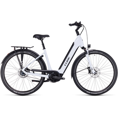 Bicicleta de paseo eléctrica CUBE SUPREME HYBRID EXC 500 WAVE Blanco 2023 0